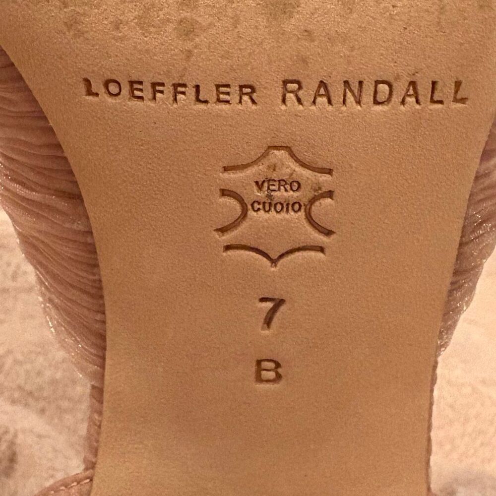 Loeffler Randall Reed Beauty Pleated Twist Heels Size 7 Blush Pink $325.00 - Picture 8 of 8